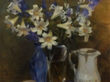 Still Life in Gold, White and Blue